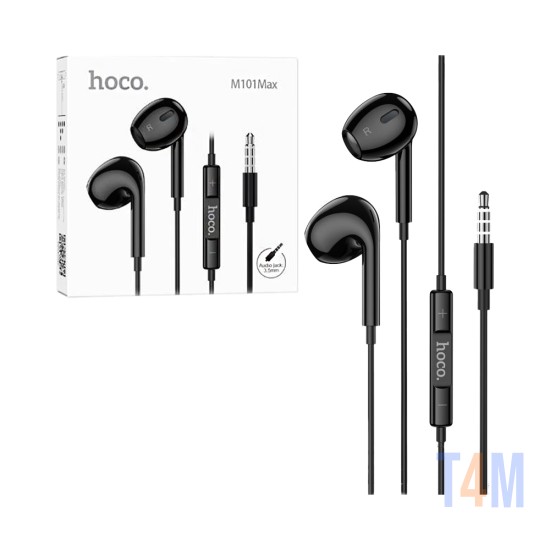 Hoco Wired Earphones M101 Max Crystal Grace with Microphone 3.5mm 1.2m Black